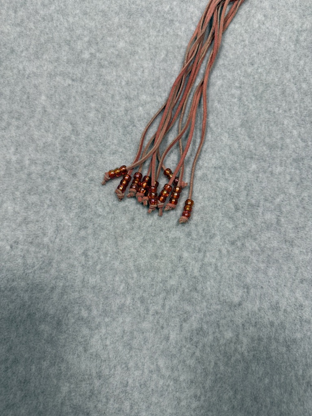 Vintage-Style Rose Boho/Western Fusion Tie-Style Belt Conchos & Beads 59” Long - Picture 3 of 5